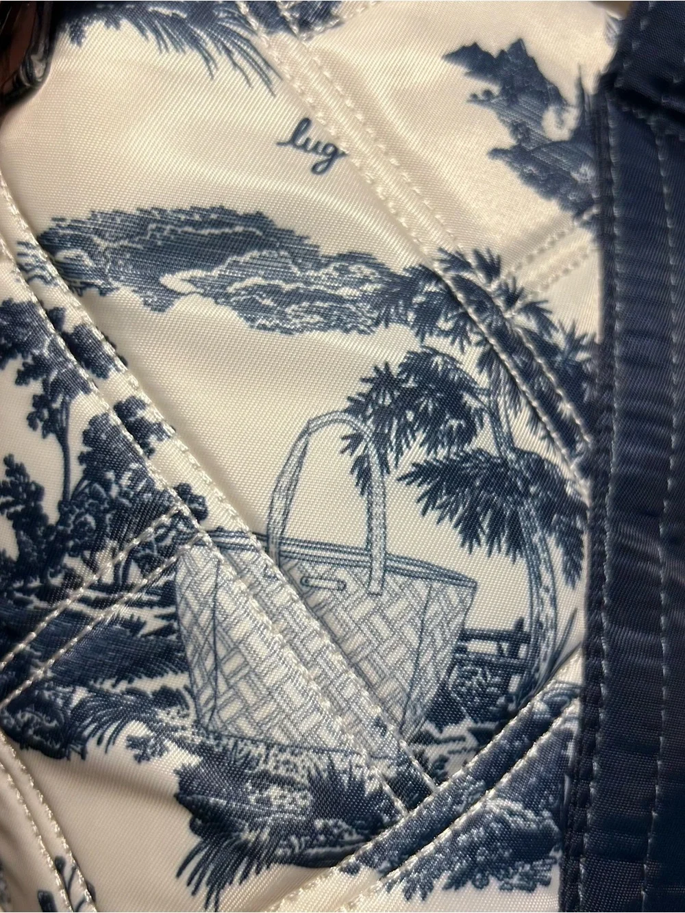 Lug Storybook Blue White Dory LE nylon tote crossbody removable strap NWOT